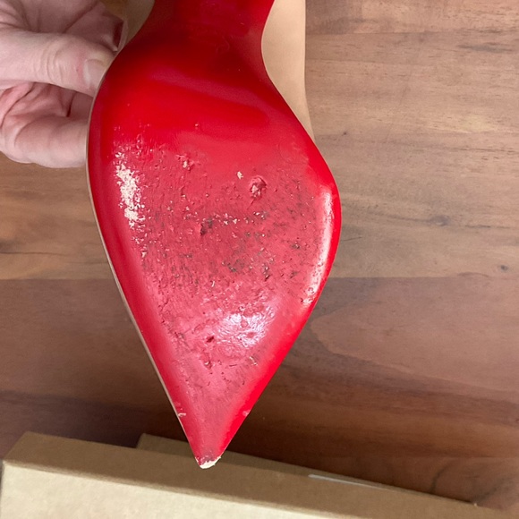 👠 Christian Louboutin Nude Patent Leather heels 👠 - Picture 10 of 12